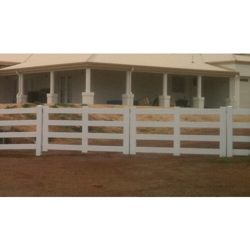 Horse Railing Double Gate 1200mm x 2 Wide (2440mm) Opening 3 Rail